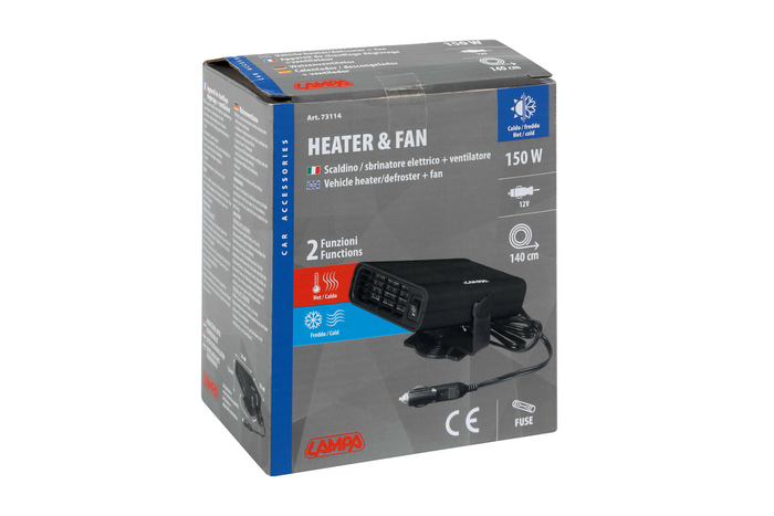Automašīnas sildītājs, ventilators LAMP sildītājs un ventilators 12V 150W