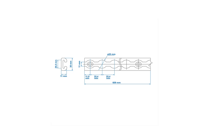 ProPlus 342176 aviokompānijas kravas sliede, alumīnija kravas sliede, 100 cm