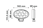 LED darba lampas atstarotājs LAYTZ LY7401 40xLED 4000lm ovāls