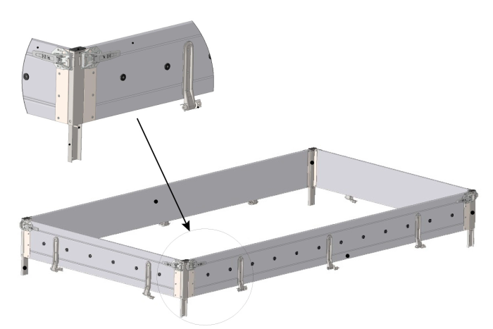OUTLET BIS alumīnija H-300 borti TEMARED TRANSPORTER 3217/2 un HOCHLADER 320/2 piekabēm