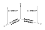ASPÖCK elektroinstalācija piekabes evakuatora uzkabe 7 m 13/8 PIN spraudnis bajonetes 2x 5 PIN
