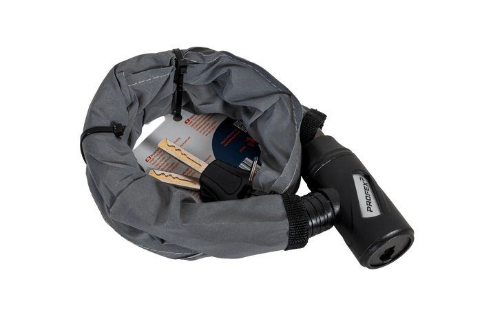 PROFEX Reflex tērauda bruņu velosipēda slēdzene, 70 cm gara