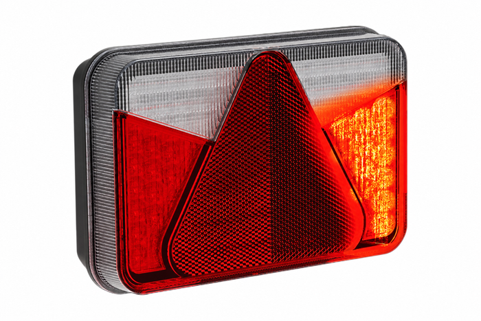 ASPÖCK MULTILED V aizmugurējais lukturis ar bajonetes savienojumu 8 kontaktu, 5 funkcijas, labais