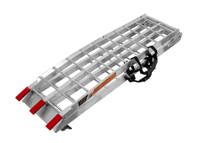 UNITRAILER ALR002 salokāma alumīnija rampa piekabei 221cm 340kg ar siksnu