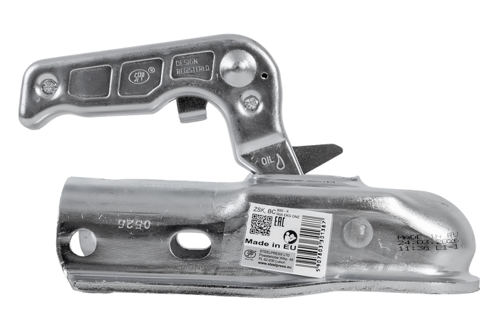 Шаровое сцепное устройство STEELPRESS ZSK-1700D+Z2 для прицепа массой 1700 кг с трубчатым дышлом диаметром 35-50 мм.