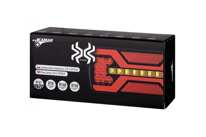 KAMAR X-SPIDER L2430+L2431 aizmugurējie lukturi ar bajonetes savienojumu, 5 kontaktu, 7 funkcijas, kreisā+labā