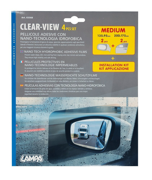 Дождевик для зеркал и окон CLEAR-VIEW набор из 4 предметов, размер средний