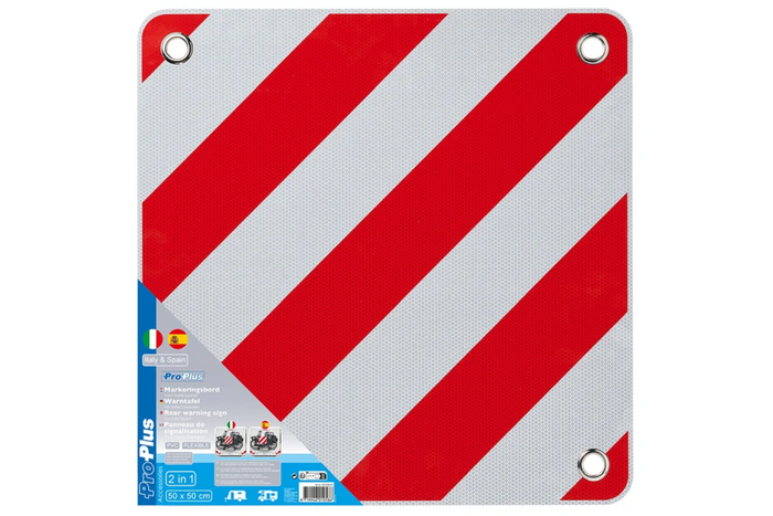 ProPlus 361234V01 aizmugurējā brīdinājuma zīme divpusēja tāfele 50x50cm