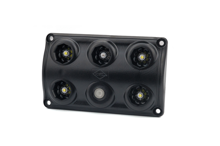 HORPOL LWD2157/CZ LED 900lm melns automašīnas salona lukturis ar slēdzi un sarkanu diodi
